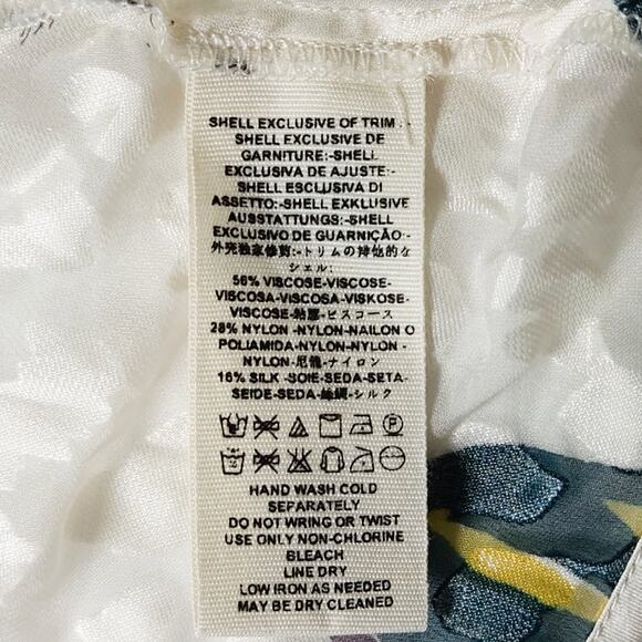 EUC Free People Floral Print Cropped Silk Blend Burnout Kimono Sz. XS White - Picture 7 of 14